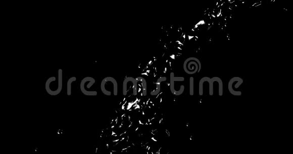 抽象的黑色流动黑色背景上的油液纹理数字三维动画循环4K视频的预览图