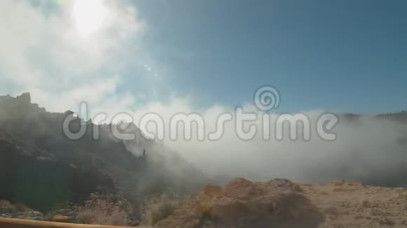 加那利群岛特内里费有云的山景视频的预览图
