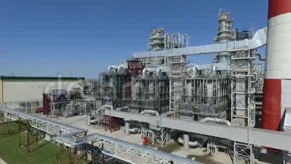 能源工业工厂的鸟瞰图视频的预览图