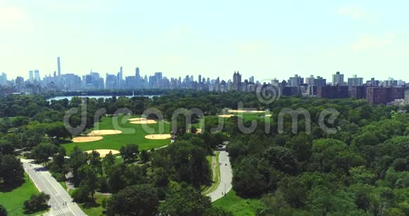 曼哈顿上西侧城景带纽约中央公园视频的预览图