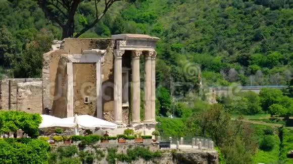 意大利拉齐奥地区的罗马当地地标维斯塔圆形神庙罗马神庙的象征视频的预览图