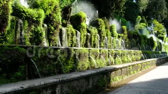 意大利拉齐奥地区罗马当地地标罗马附近蒂沃利的CentoFontane或一百座喷泉纪念碑视频的预览图