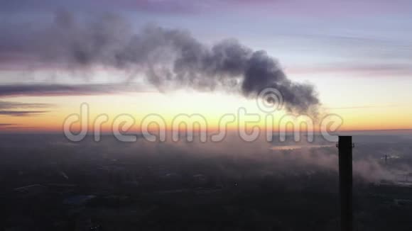 日出发电厂烟雾环境污染视频的预览图