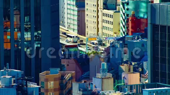 东京市区一段时间的城市景观远射高角视频的预览图