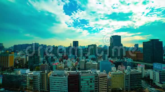 东京市区城市景观的一段时间间隔高射角视频的预览图