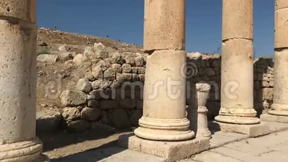 约旦古杰拉什古城有希腊和罗马帝国遗址文化建筑景观场所视频的预览图