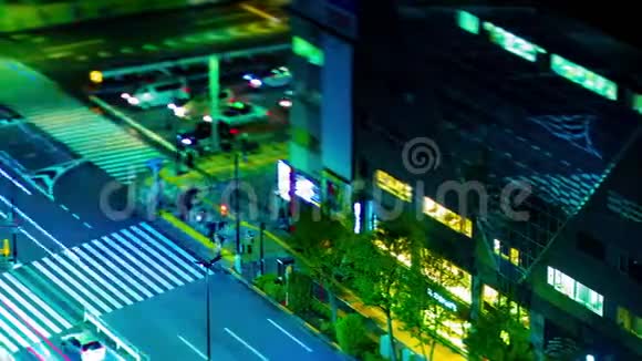 东京市区一条街道的夜间时间流逝这是一个临时的淘沙视频的预览图