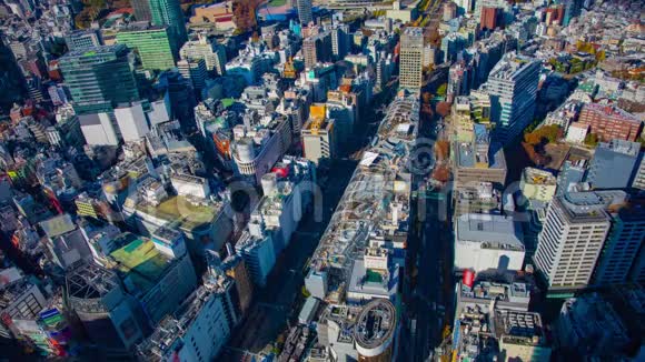 东京市区高角宽景的时间推移视频的预览图