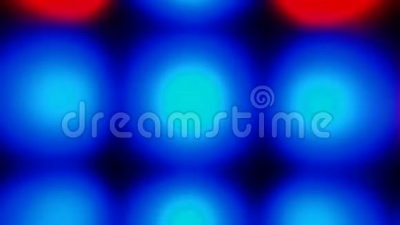 背景波克效应与闪烁的红色和蓝色灯泡视频的预览图