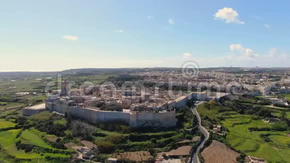 中世纪的姆迪纳村马耳他的前首都视频的预览图
