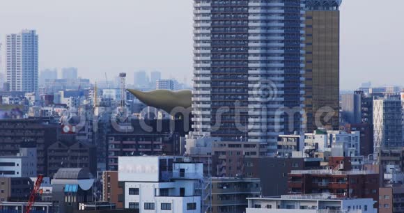 东京市区的城市景观高角度长镜头视频的预览图