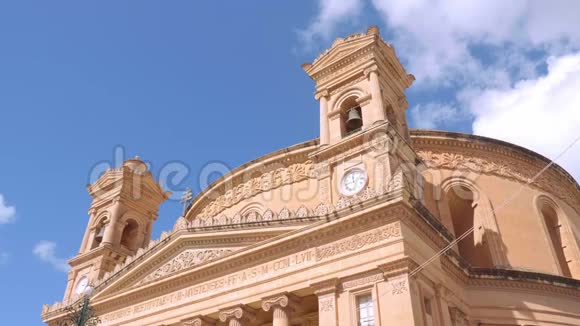 莫斯塔圆形大厅马耳他岛上著名的大教堂视频的预览图