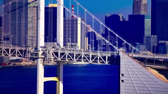 东京市区桥梁高速公路的时间推移视频的预览图