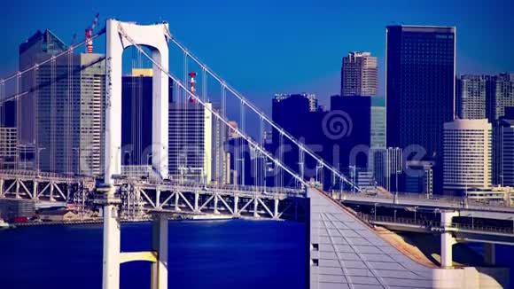 东京市区桥梁高速公路的时间推移视频的预览图