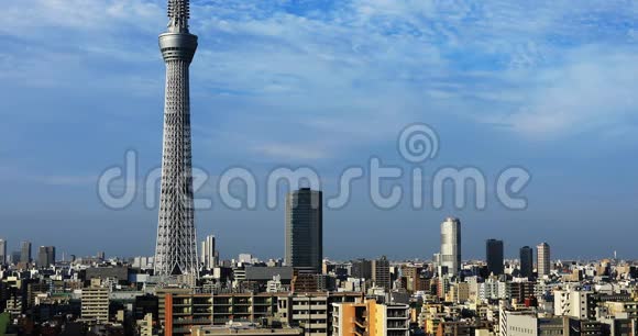 东京城市天空之树在东京广射视频的预览图
