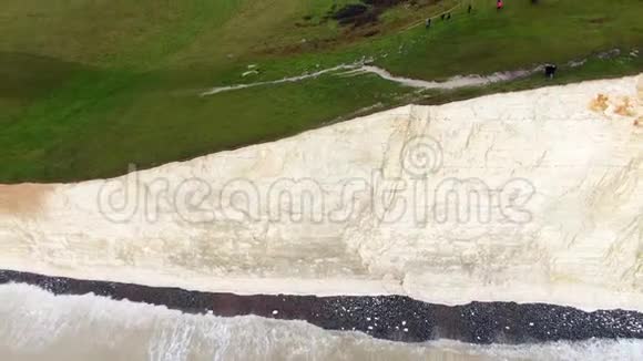 七姐妹英格兰南部海岸的白色悬崖视频的预览图