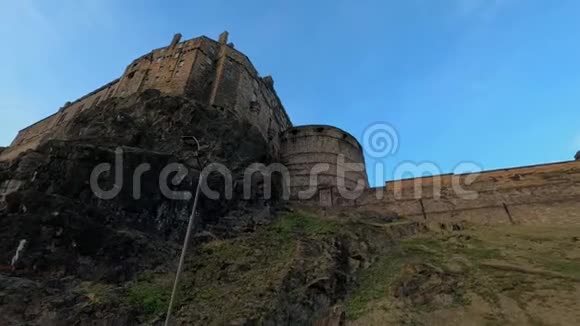 著名的爱丁堡城堡在城堡山爱丁堡大不列颠及北爱尔兰联合王国2020年1月11日视频的预览图