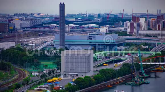 东京新川湾附近城市景观的一段时间视频的预览图