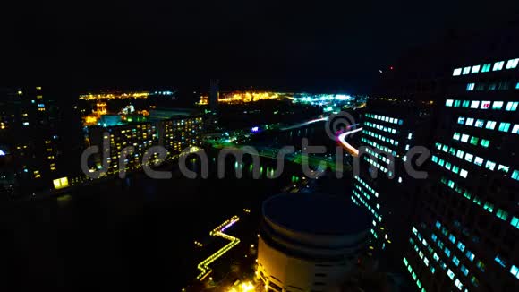东京广景新川市区的夜景视频的预览图