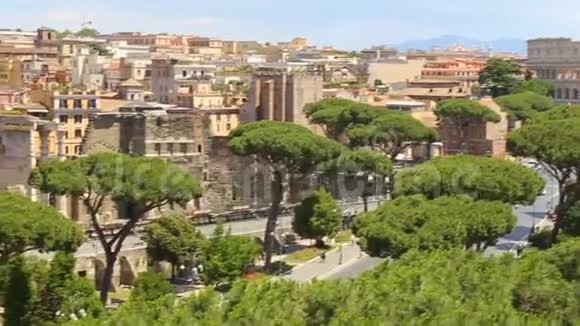 意大利罗马全景通过迪福里帝国古罗马视频的预览图