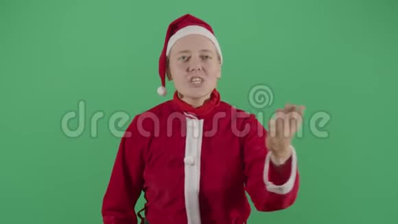 愤怒的女人圣诞老人侮辱视频的预览图