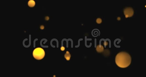 黑色背景上的圆形金光闪闪的流动祝贺新年快乐视频的预览图