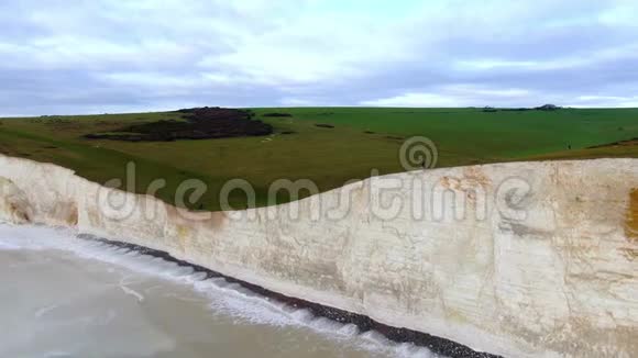 七姐妹英格兰南部海岸的白色悬崖视频的预览图