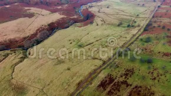 威尔士BreconBeacons国家公园鸟瞰图视频的预览图