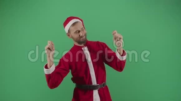 成人圣诞老人庆祝圣诞节视频的预览图