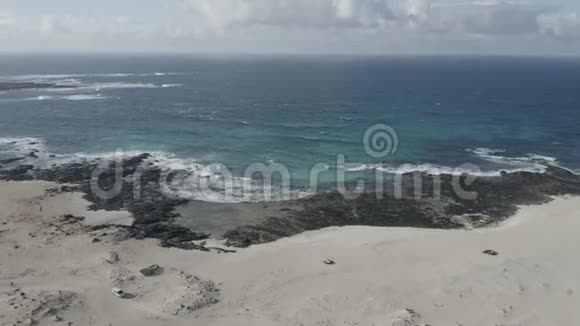 福尔特文图拉海滩空中射击西班牙加那利群岛视频的预览图