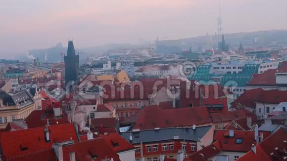 全景的布拉格老城视频的预览图