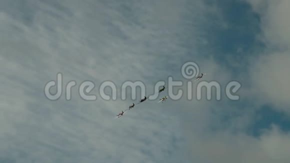 飞机队在天空中的表现视频的预览图