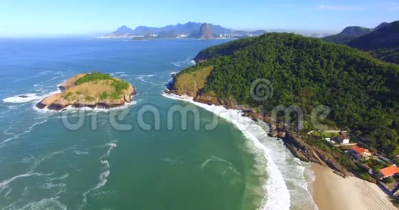 景观天堂城市天堂的背景巴西里约热内卢鹿岛视频的预览图