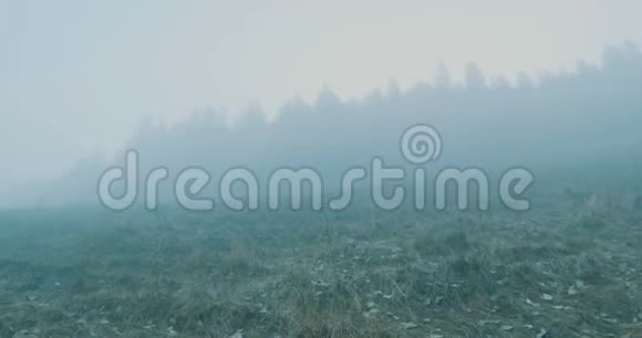雾走山坡视频的预览图