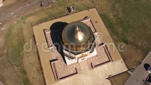 小型清真寺鸟瞰图伏尔加保加利亚历史和建筑综合体视频的预览图