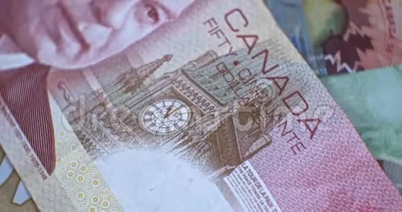 加拿大50美元收盘CAD货币视频的预览图