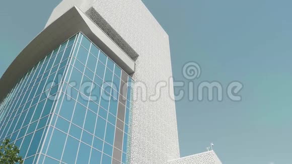 埃卡捷琳堡埃尔钦中心的全景背景蓝色狡猾现代建筑视频的预览图