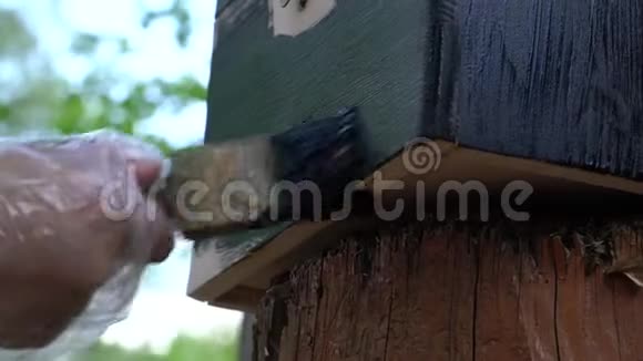 木箱是用刷子漆的视频的预览图
