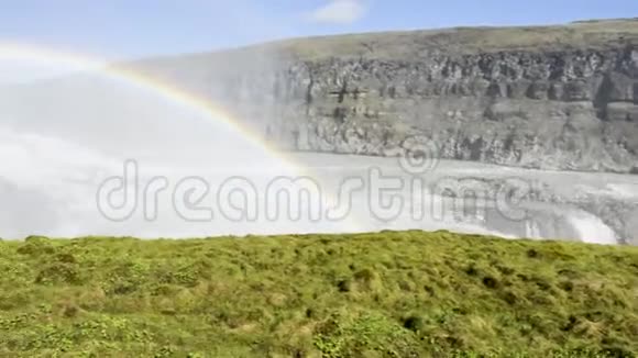 伟大的海鸥瀑布冰岛视频的预览图