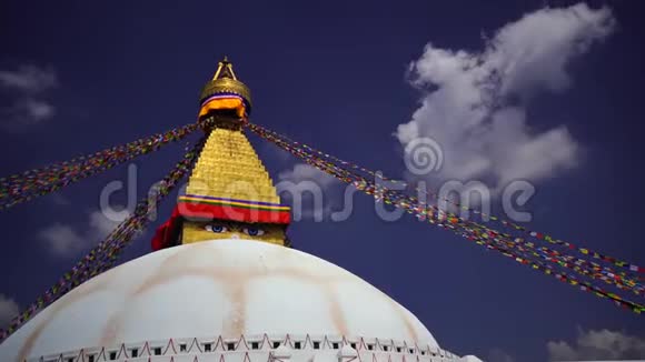 尼泊尔加德满都菩萨塔照片视频4K视频的预览图