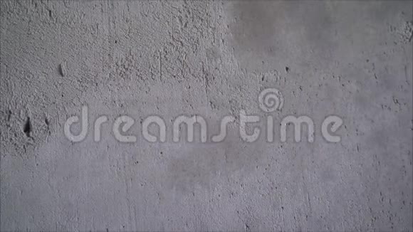 混凝土墙预埋混凝土墙修工作粉刷裸露混凝土墙体灰色混凝土墙体纹理背景视频的预览图