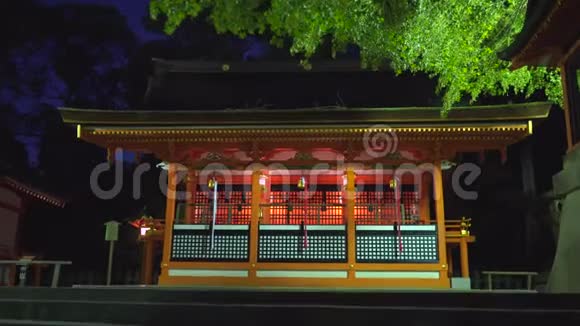 4k日本京都夜神社视频的预览图