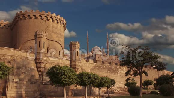 开罗古老的城堡埃及时光流逝视频的预览图