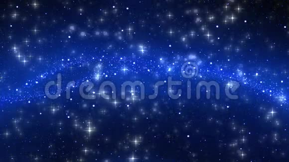 带有恒星和星云背景的数字夜空视频的预览图