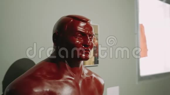 红色人体模型冲孔袋支架视频的预览图