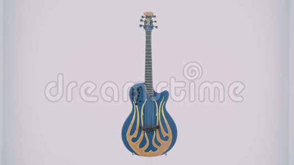 带着有趣图案的蓝色小吉他视频的预览图