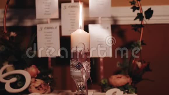 纸盘旁边燃烧的蜡烛事件视频的预览图