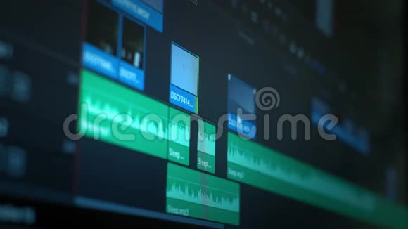 影视中剪辑视频的软件界面专业的后期制作照片和视频电影视频的预览图