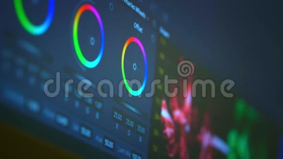 影视中色彩分级视频的软件界面专业岗位制作照片和视频的预览图
