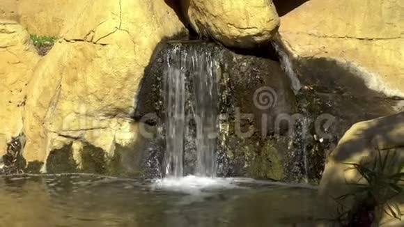一条小瀑布在河中流淌视频的预览图